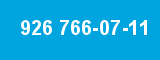 926 766-07-11 926 766-07-11
